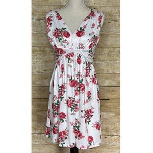 CHARM YOUR PRINCE FLORAL SLEEVELESS ROCKABILLY DANCE SHABBY CHIC WESTERN LARGE